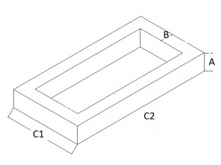 Caldeira rectangular